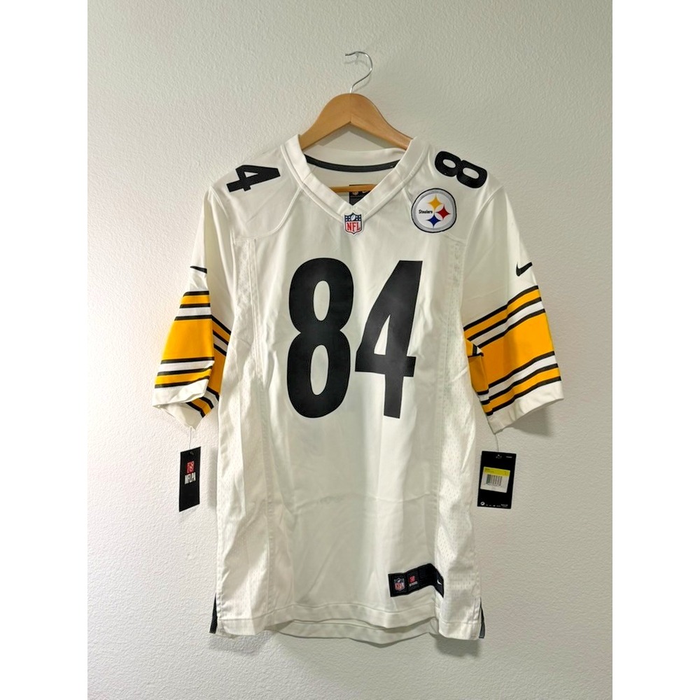 NWT Antonio Brown #84 Pittsburgh Steelers Nike On Field Jersey Men's S White - Picture 2 of 15